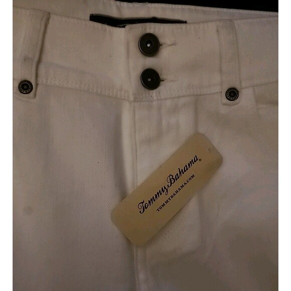 Tommy Bahama Denim Crop Jeans White Spring Summer Resort Vacation Cruise Size 12 - Picture 3 of 7